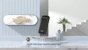 PowerCore Multifungsi: Powerbank VOUMI V-032 12000mAh Power Bank Led Indikator Multifungsi 4 in 1