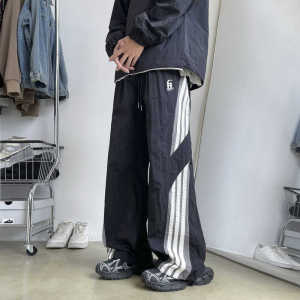 กางเกงทหารร่มลำลองสไตล์อเมริกัน ทรงหลวม น้ำหนักเบา แห้งเร็ว กางเกงขายาวสำหรับเล่นกีฬา ปีนเขา ทำงาน ฤดูร้อน กางเกงขายาวลำลองสำหรับเยาวชน