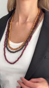 Ingemark Trendy Multi Layer Wood Beaded Choker Necklace for Women Vintage Stackable Beads Sweater Chain 2026 New Jewelry Gifts