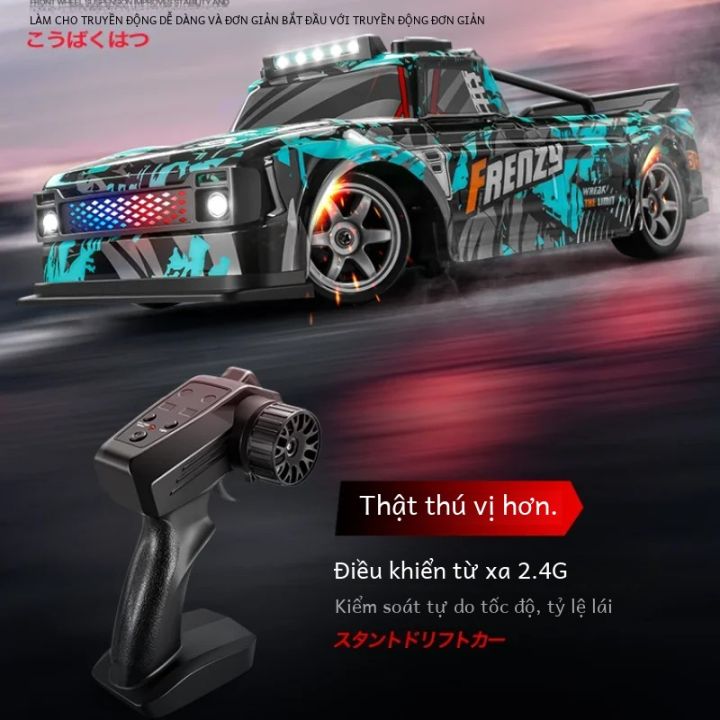 Tỉ Lệ 1/16 RC 4 Bánh Drift Xe Có Đèn LED Chiếu Sáng Tốc Độ Cao Xe Điều Khiển Từ Xa Cho Trẻ Em Và Bé Trai Lốp Có Thể Thay Thế Được