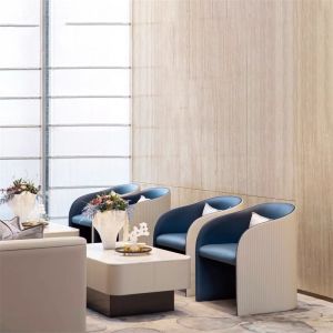 Sales Office Negotiation Table and Chair Set Light Luxury Modern Beauty Salon Negotiation Reception Sofa Reception Hall One Table and Four Chairs