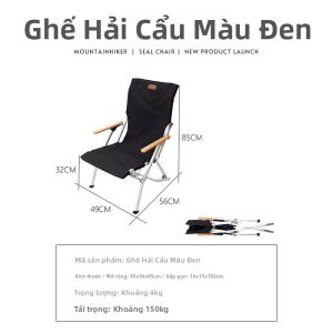 Mountainhiker | Ghế Cắm Trại Ngoài Trời Gấp Nhẹ Xách Tay