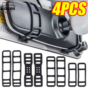 Woken】สายรัดกระจกมองหลังติดรถขับรถที่บันทึกรถจักรยานยนต์4ชิ้นซิลิโคนยืดได้ทั่วไปดีวีอาร์สายอุปกรณ์เสริมรถยนต์ยางแข็ง