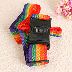 Durable Luggage Cross Strap 2m Adjustable Suitcase Belt Security Lock With Combination Password
