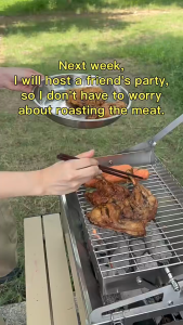 Portable Stainless Steel Charcoal BBQ Grill Foldable Outdoor Camping Barbecue Stove for Picnic Backyard