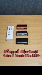 Bảng ghi số điện thoại TX08 gắn xe hơi ô tô kèm đèn Led chạy bằng năng lượng mặt trời