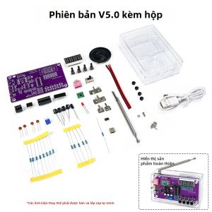 Gaqqee | RDA5807S Đài FM DIY Kit 87-108 MHz Ống Kỹ Thuật Số Tự Động Tắt Nguồn Bộ Nhớ Tiếng Ồn Thấp Mô-đun Lắp Ráp Điện Tử Dành Cho Người Lớn