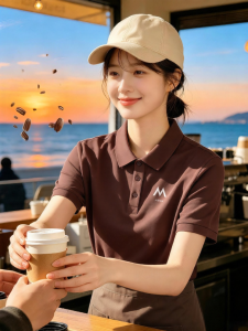 ZST | Custom Logo Printed Barista Service Summer Polo Shirts
