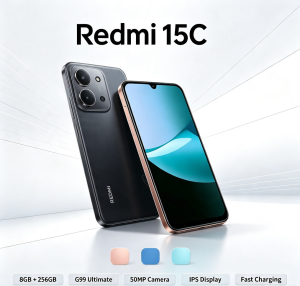 Redmi | 2026 New Redmi 15C Unlocked Android Smartphone 8GB+256GB Dual SIM Dual Standby Feature Official Authentic Product