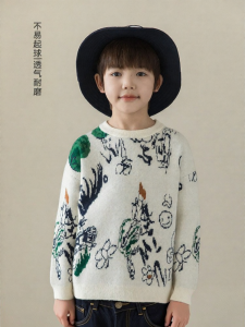 Anti-Pilling Embroidered Sweater Boys and Girls