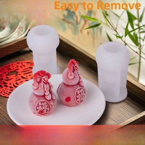 Silicone Mousse Cake Mold Chinese Style Mango Flavored Sugar Art Small Lion Cake Chocolate Dessert Presentation Kitchen Tool