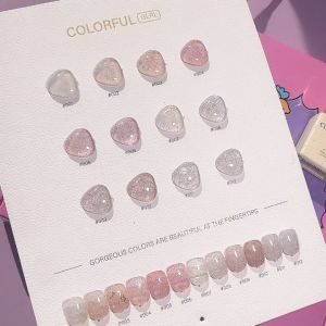 【พร้อมส่ง】 สีทาเล็บเจล Colorful girl สี( Colorful girl ) สีเจล สีเจลแฟลช 12สี สีเจลแฟลช แถม ชาร์ทสี