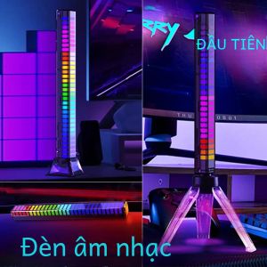 Đèn LED RGB USB Bán Thanh Ánh Sáng Điều Khiển Âm Thanh DJ Nhịp Điệu Âm Nhạc Dải Đèn Cho Máy Tính Trên Ô Tô Chơi Game Nhiều Màu Sắc Môi Trường Xung Quanh Chiếu Sáng
