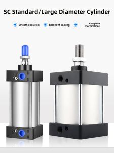 Standard Aluminum Alloy Double Acting Pneumatic Cylinder SC32/40/50/63/80/100/125/150/160/200/250*50/100/150 Customizable