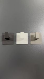 4 Pack Adhesive Black Towel Hooks Bathroom Shower Hook Robe Hanger Stickers Coat Hat Rack Square Metal Wall Hooks for Hanging