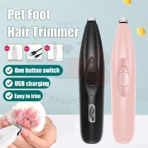 Dog Cat Foot Hair Trimmer Pet Paw Nail Grooming Clipper Electrical Cat Cutter Shearing Machine USB Rechargeable Cat And Dog Electric Push Foot Hair Trimmer
