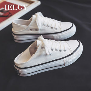 Ielgy 2024 Hàn Quốc nền tảng nâng cao giày vải gót bán Dép xu hướng thường đa năng