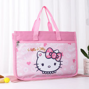 Ins Style Japanese Episcopalian Dog Student Tutor Bag Handbag Waterproof A4 Artistic Tutorial Bag Nylon Material Document Bag