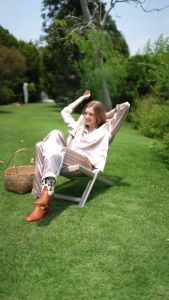 Please Disturb (Limited) ชุดนอน Grace แขนยาวขายาว Whisper Silk สี Champagne นุ่ม ลื่น เย็น ไม่บาดผิว