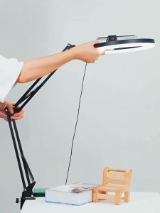 LED aluminum alloy self timer ring light mobile phone bracket with folding arm fill light adjustable photography ring li