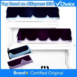 IRIN | IRIN Velvet Piano Half Cover with Tassel – Dustproof Upright Piano Top Cover Elegant Keyboard Protector for Home Decor
