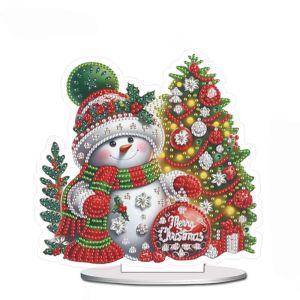 1 DIY diamond painting Christmas table decoration acrylic diamond art table for bedroom and living room decoration