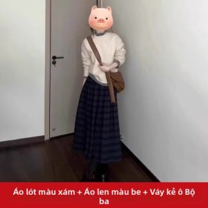 NIUVIES | Bộ Hai Món Dệt Kim Phong Cách Hàn Quốc