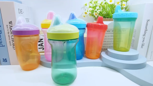 300ml Large Capacity Baby Sippy Cup PP Anti‑Drop Portable Leakproof Water Cup for Toddlers Kids Learning Drinking Cup