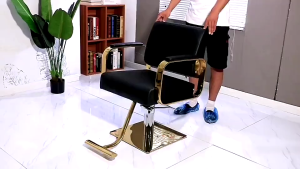 ZETA Hair Salon Special Barber Chair Lifting Rotation Adjustable Height Barber Chair with Armrest