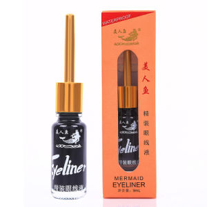 China-Made Goods Genuine Article Mermaid Quick-Drying Liquid Eyeliner Waterproof Sweat-Proof Long Lasting Non Smudge Soft Head Cool Black Eyeliner