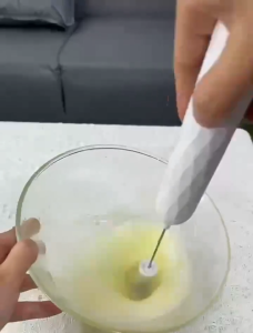 3-Speed 2 in1 USB Rechargeable Handheld Milk Frother Egg Beater Electric Milk Frother Blender Coffee/Drink/Egg Mixer