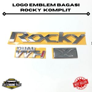 Logo Emblem Bagasi Rocky Komplit Original