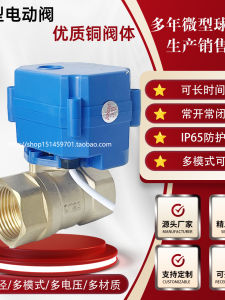 Miniature Electric Ball Valve CWX-15Q/N DN25 for Hot Water Heater And Swimming Pool Two-Way Valve Copper Body Thread Connection