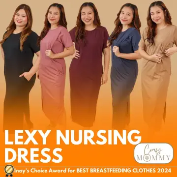 Buy Blue Nursing Dress online Lazada .ph