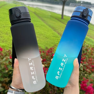 16/33oz Portable Sports Water Bottle Gradient Color Plastic Drinking Bottle For Men And Women Perfect For Outdoor Travel Office