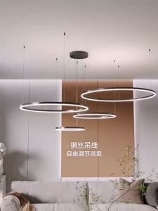 Modern Led Ceiling Chandelier Circular Ring Chandelier Living Bedroom Dining Room Lighting Home Indoor Lighting Decor Chandelier