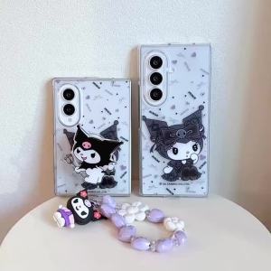 Sanrio | Ốp Điện Thoại Kulomie Dễ Thương Ngọt Ngào Cá Tính Cho Samsung Z Fold Chống Sốc Kèm Dây Đeo Chống Trầy Xước Chống Vân Tay Chống Nước Chất Liệu Nhựa.