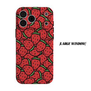 Cartoon Strawberry Phone Case for iPhone 18 17 16 15 14 13 12 11 Air Pro Max Plus Double-layer Cover