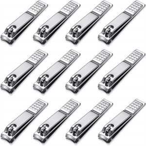 12/15 PCS Nail ClipperPremium Stainless Steel Fingernail Clipper Cutters Fingernail Clipper Cutters with Nail File Sharp.