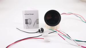 RYSJM | Cảm Biến Mức Nhiên Liệu Kép 52mm Chống Nước 2 Trong 1 Đèn LED Xanh Nhấp Nháy Báo Động Dành Cho Ô Tô Thuyền Du Thuyền Phạm Vi Đo 240-33 Ohm