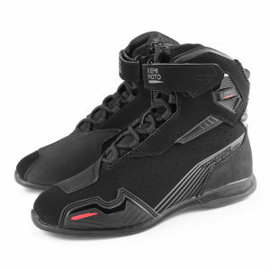 KEMIMOTO Motorcycle Riding Shoes Men Ankle Boots Microfiber Suede Upper Reinforced Protection Breathable Reflective Street Gear