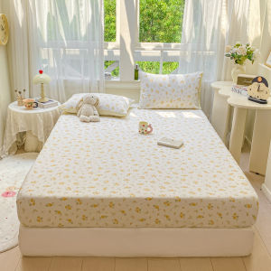 1pc Bedsheet Floral Garterized Fitted Bed Sheet Single/Queen/King Fittedsheet Mattress Protector