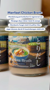 Crystal of The Sea | Chicken Broth (Exclusive Box - 3 x 100gr) / Kaldu Ayam Chicken Bone Broth / Kaldu MPASI Natural / Kaldu Non MSG Sehat / Kaldu tinggi protein Kaldu imun immune booster