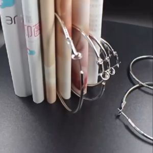 Korean Fashion 925 Stainless Steel Hoop Earring / Subang Bulat 耳饰 / 韩式S925耳环