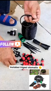 COD Kirim Cepat TaffHOME Peralatan Set Irigasi Otomatis Selang Air Taman Garden Watering Kit LL37