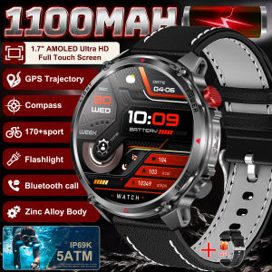 GUHUAVMI | Đồng Hồ Thông Minh Military T-Rex 3 Pro Màn Hình AMOLED HD 1.7 Inch Pin 1100mAh Chống Nước 5ATM GPS Dành Cho Nam Có Chức Năng Gọi Điện