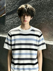 ZHUOCAN | Áo Thun Sọc Màu Knit Dễ Thương