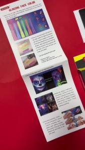 12 Pcs Glow in the Dark Face Paint Crayons under UV Light UV Light Fluorescence Paint Kit with Fluorescence Tattoo Stickers for Christmas Cosplay Parties