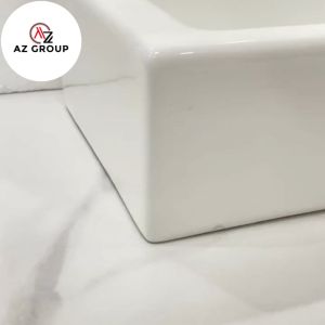 [AZGROUP]Wall-hung Ceramic Wash Basin Small Size Mini Hanging Basin Simple Square Wash Basin
