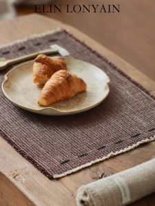 ELIN LONYAIN | Wabi Sabi Style Cotton Linen Blend Table Runner Placemat